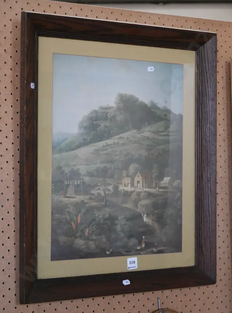 framed print - village scene Image 1++