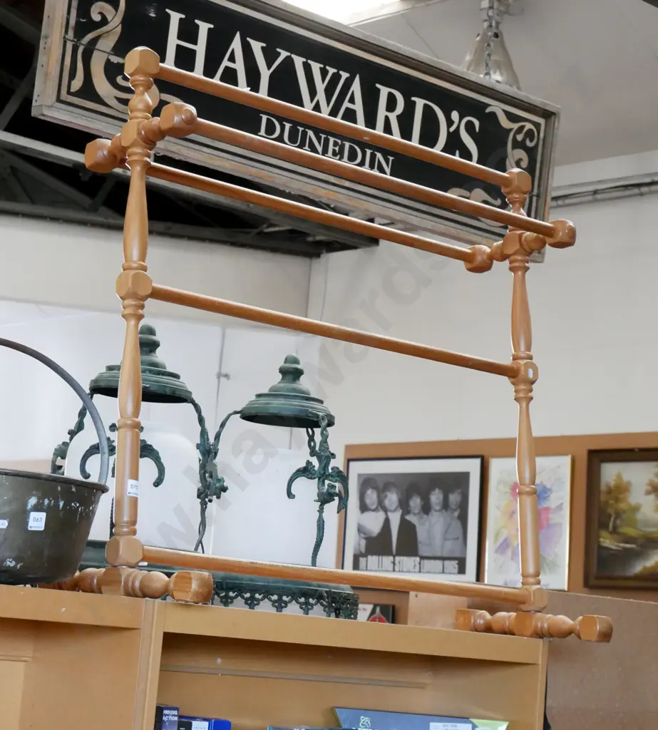  wooden towel rail - needs attention Image 1++