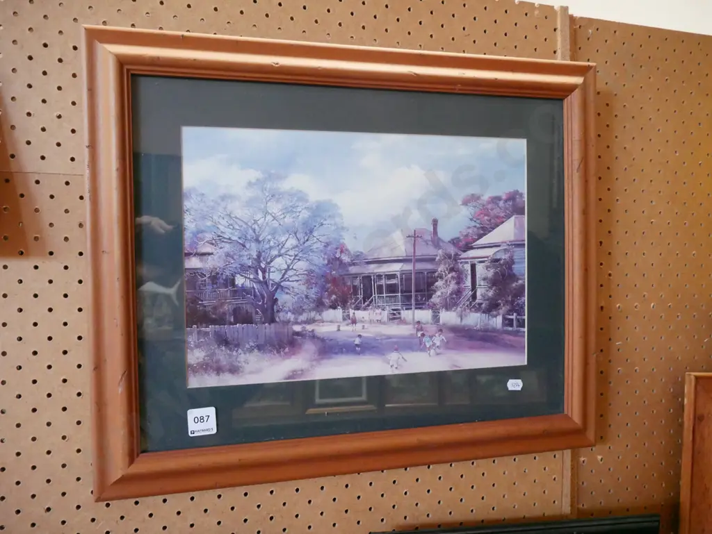 framed print - children paying football Image 1++