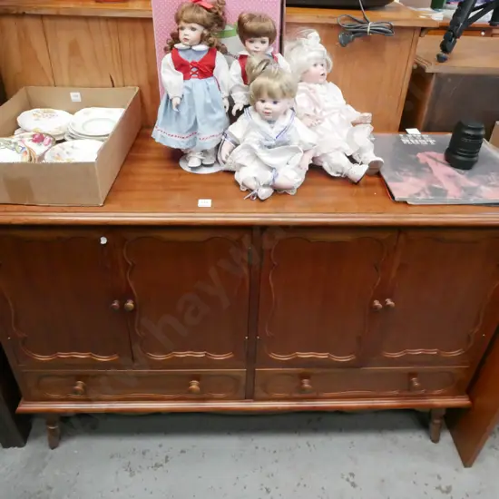 mahogany turned leg 2 drawer 4 door sideboard H-850 W-1230 D-410