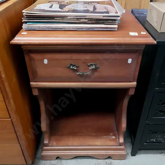 mahogany single drawer bedside cabinet