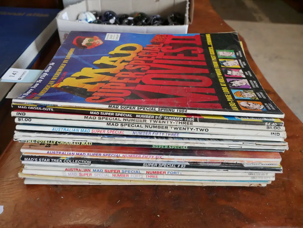stack of Mad magazines Image 1++