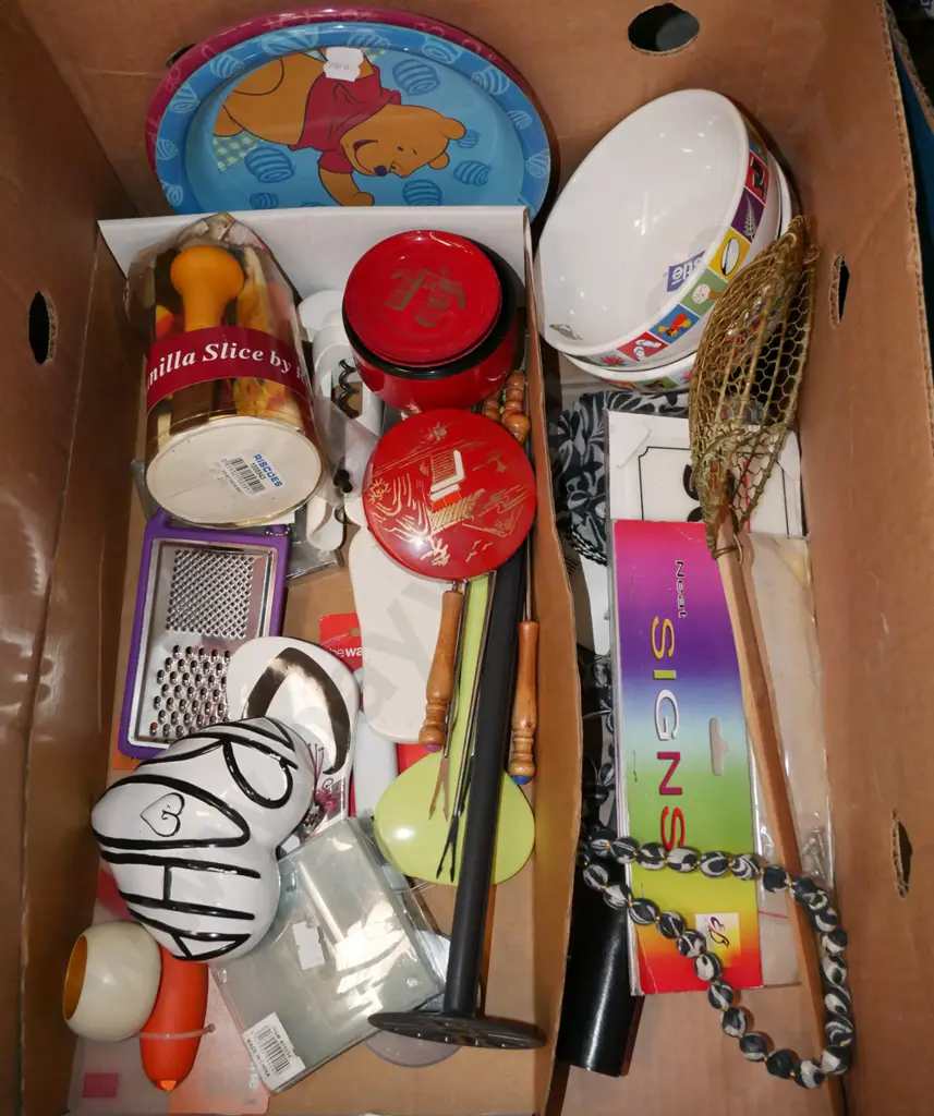 box; plates, bowls, kitchen utensils etc Image 1++