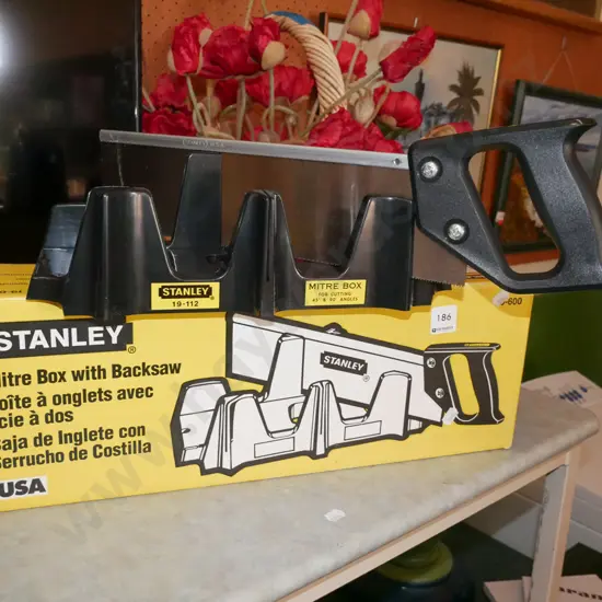 as-new Stanley mitre box and saw