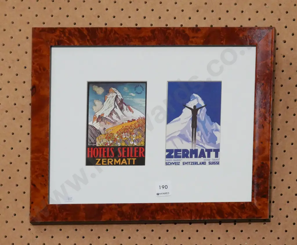 framed Swiss promotional postcards Image 1++