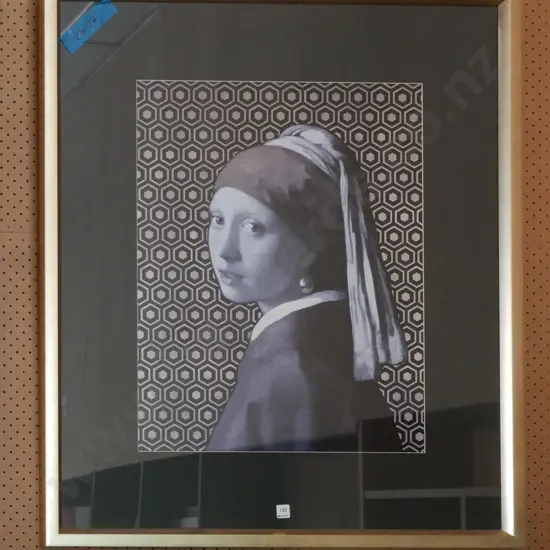 framed poster print - girl with pearl earring