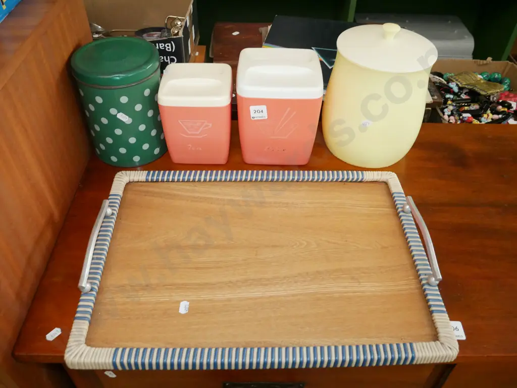 retro canisters, tray Image 1++