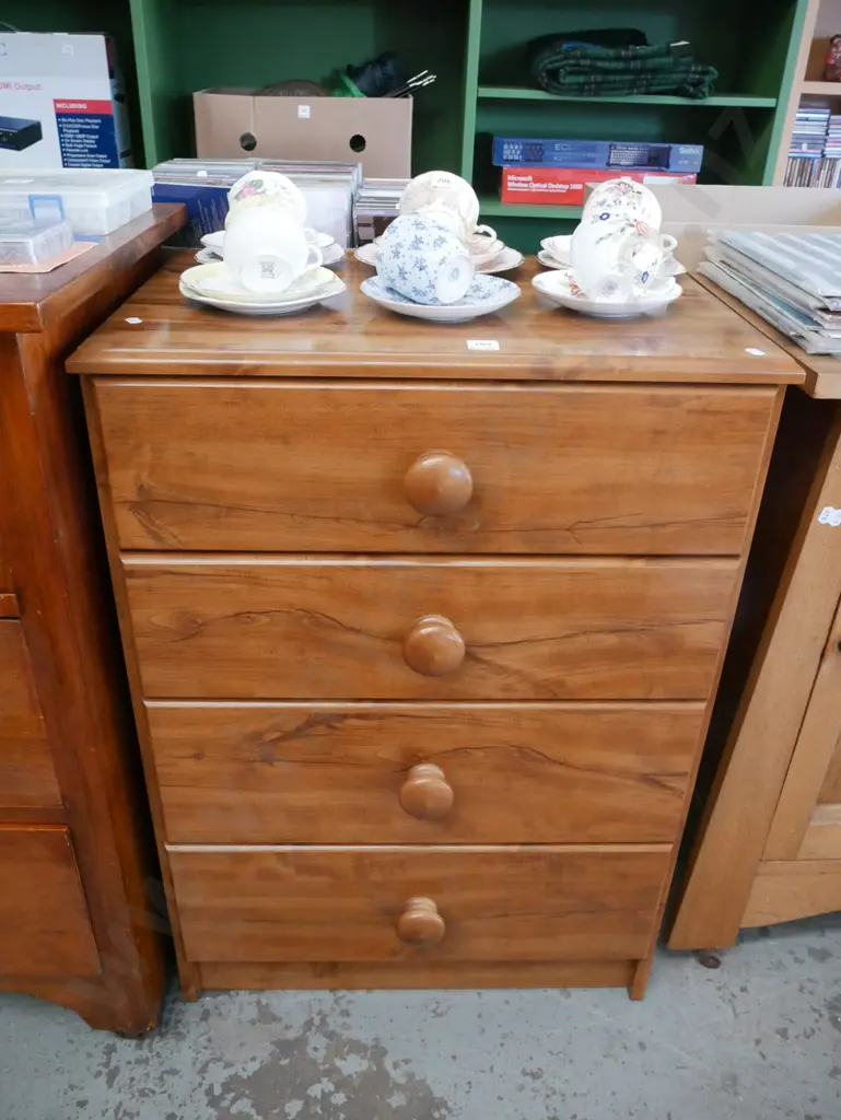 mdf fux wood 4 drawer chest H-840 W-600 D-400 Image 1++