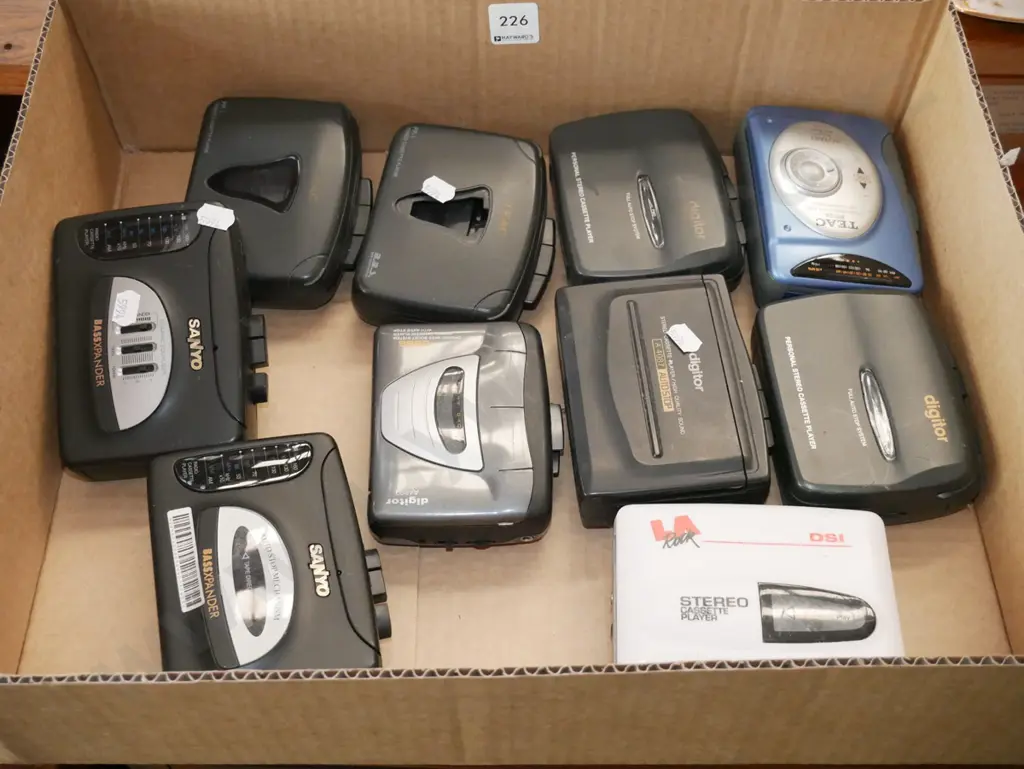 box of Walkman style portable cassette players - As Is No Returns Image 1++
