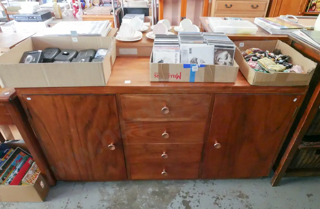 pine sideboard with 2 doors, 4 drawers H-760 W-1330 D-350 Image 1++