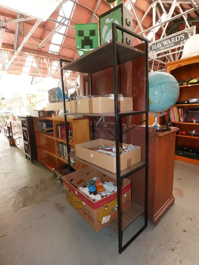 metal faux wood shelves H-1500 W-700 D-350 Image 1++