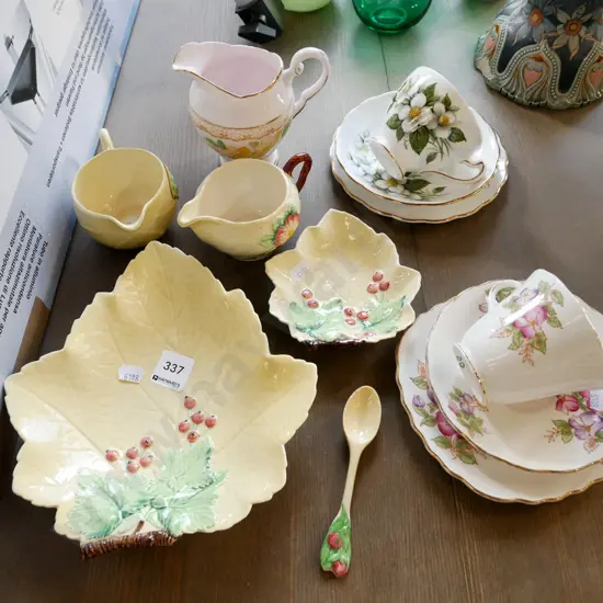 Carlton ware dishes, trios etc