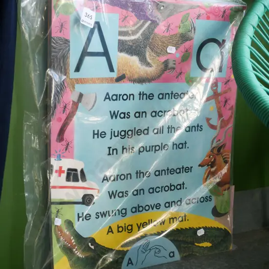 large children's alphabet deaf education teaching aid