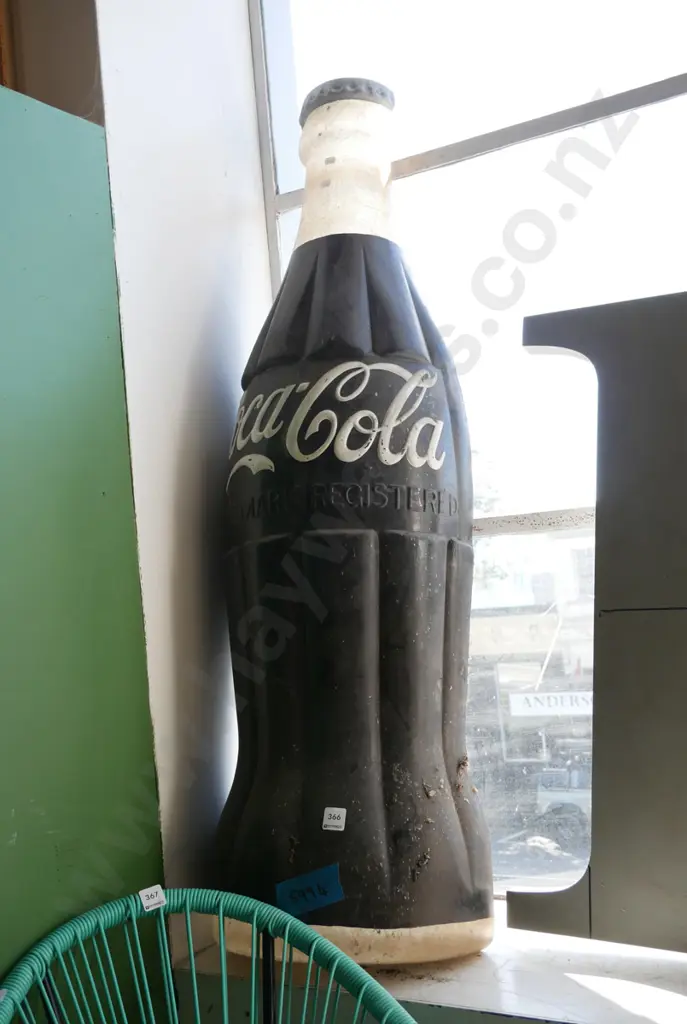 large fibreglass Coca Cola advertising half bottle H-1150 Image 1++