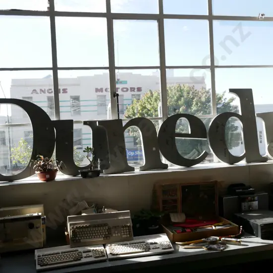 foundry forms used to cast Dunedin letters - only 1x n -  Tallest letter H-800