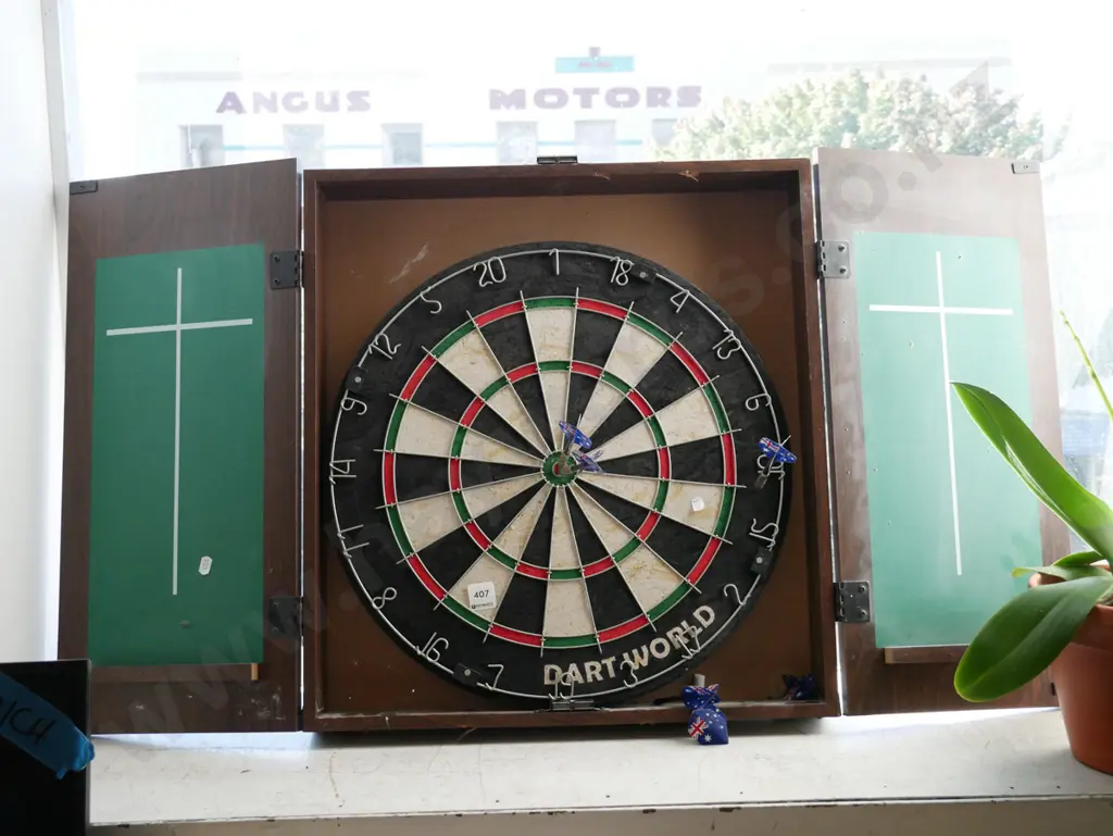 dart board and darts Image 1++