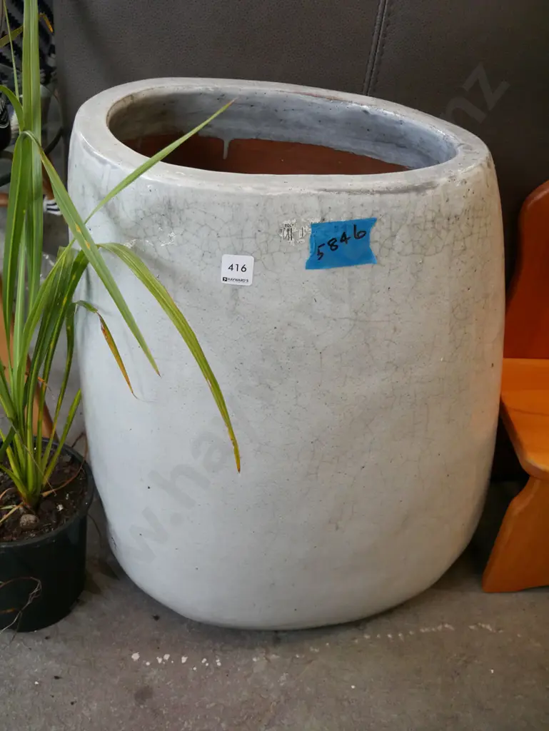 tall glazed terracotta garden planter H-550 Image 1++