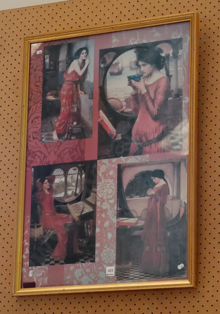 framed print - woman in red Image 1++