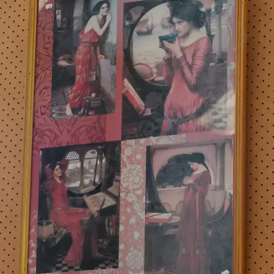 framed print - woman in red