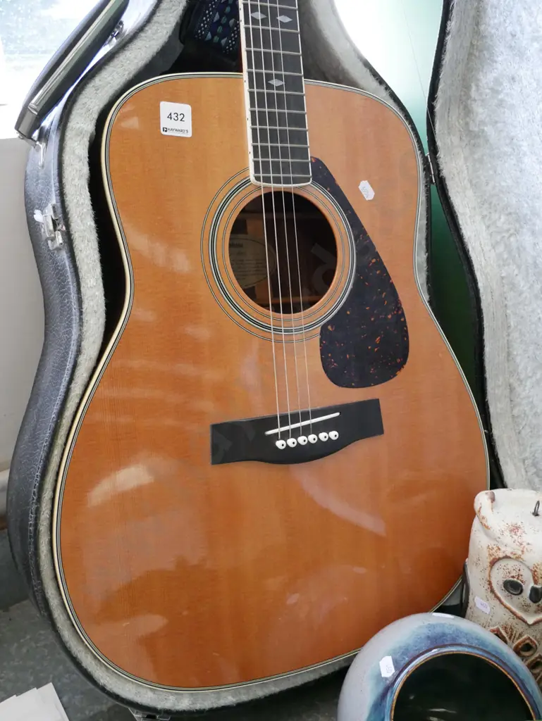 Yamaha FG-365S acoustic guitar in hard carry case Image 1++