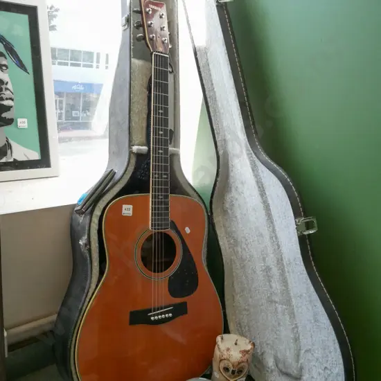 Yamaha FG-365S acoustic guitar in hard carry case