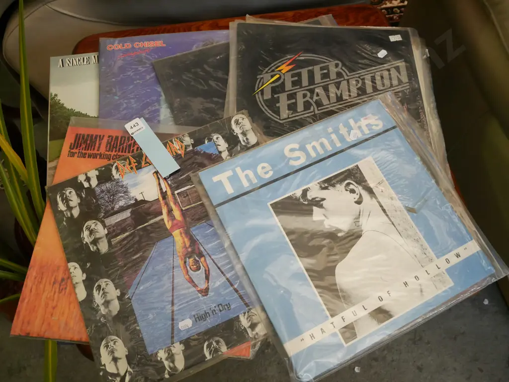 stack of LPs; The Smiths, Def Leppard etc Image 1++