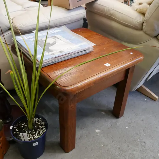 solid oak end table