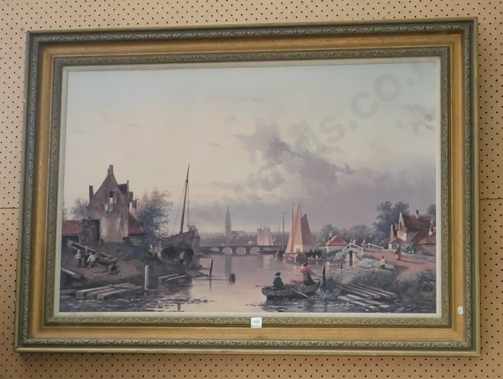 framed print - Dutch river scene Image 1++