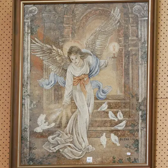 framed needlework - angel