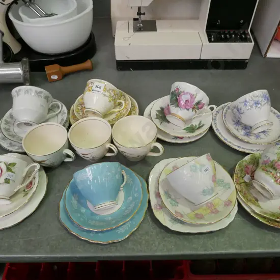 8x trios, 3x additional pheasant themed cups