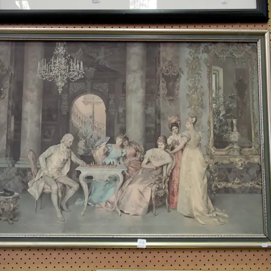 framed print - chess game