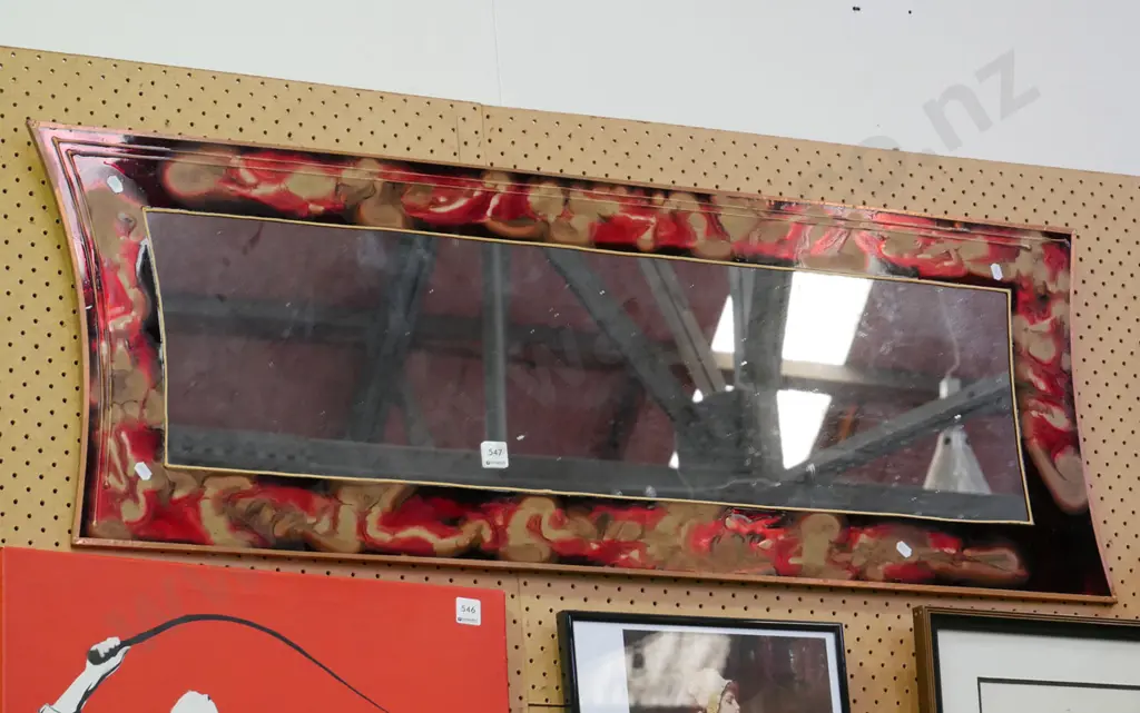 copper and painted wall mirror Image 1++