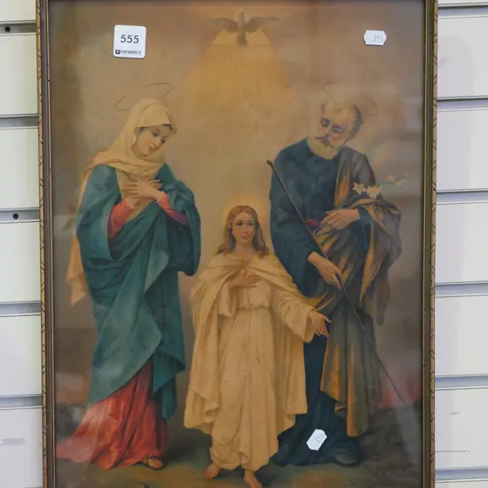 framed religious print