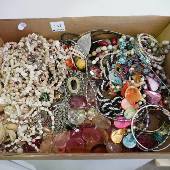 box of costume jewellery