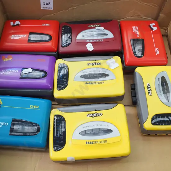 8 Walkman style portable cassette players - As Is No Returns
