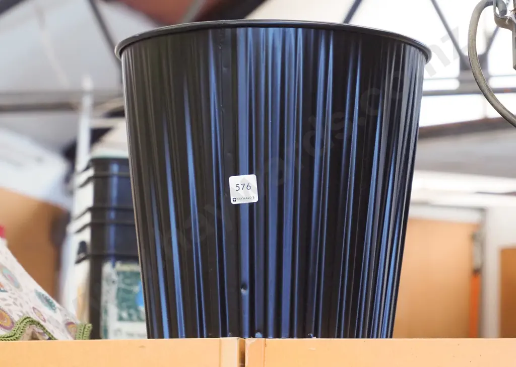 black metal waste paper bin Image 1++