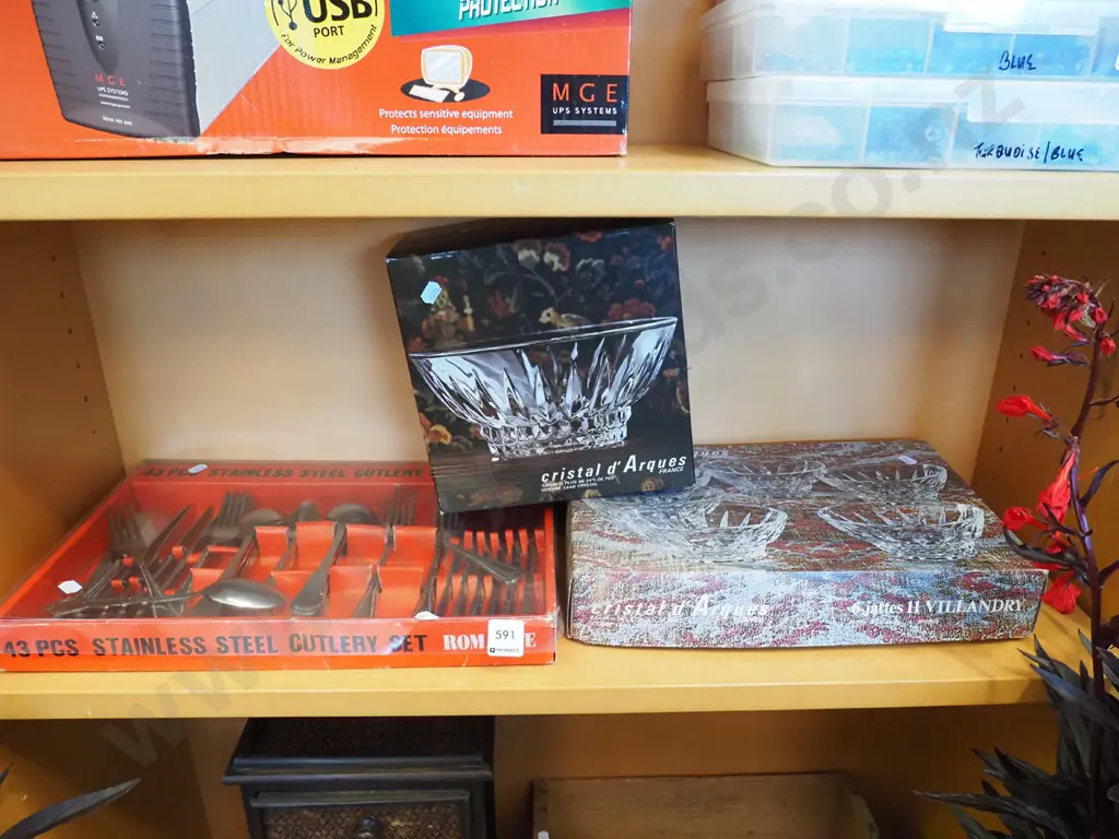 cutlery set, crystal bowl, crystal sweet set Image 1++