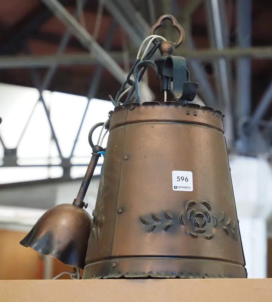 copper hanging light fitting Image 1++