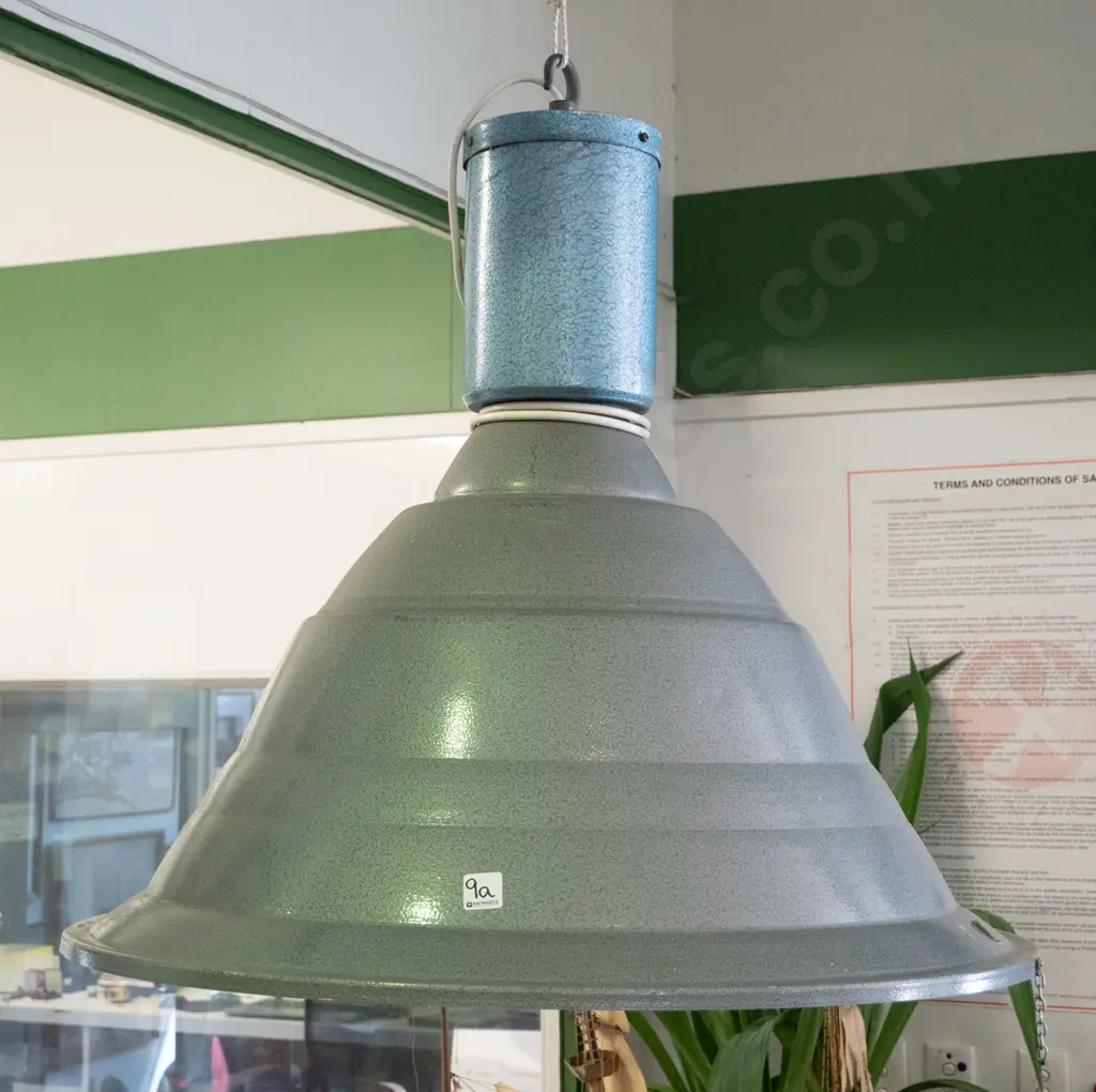 very large spun aluminium industrial light shade H-720 Diam-730 Image 1++