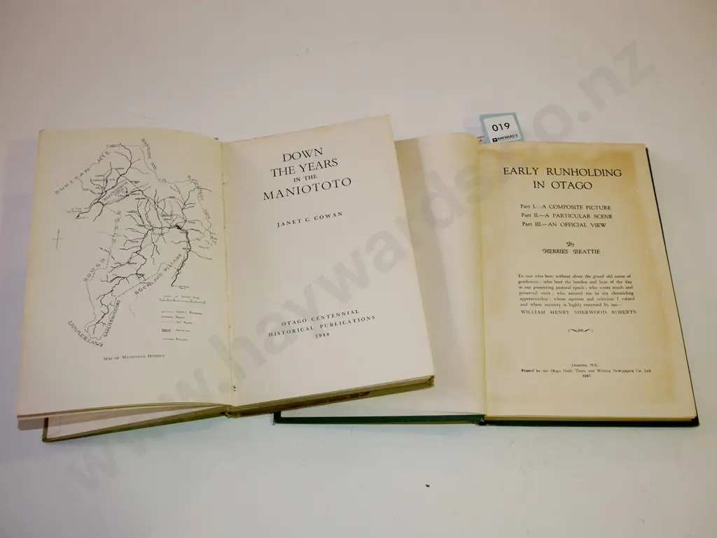 2x books; Early Run Holding in Otago, Down the Years in the Maniototo Image 1++