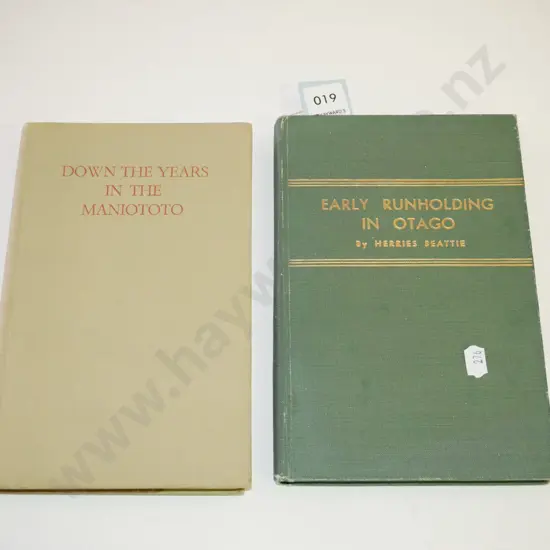 2x books; Early Run Holding in Otago, Down the Years in the Maniototo