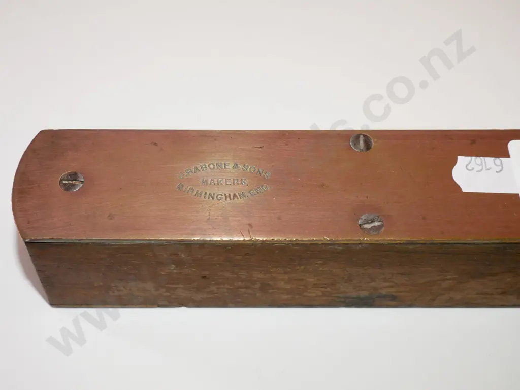 vintage wood and brass engineer's level Image 1++