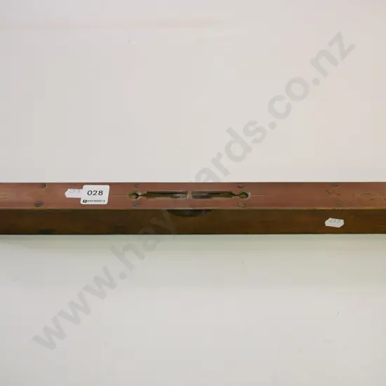 vintage wood and brass engineer's level