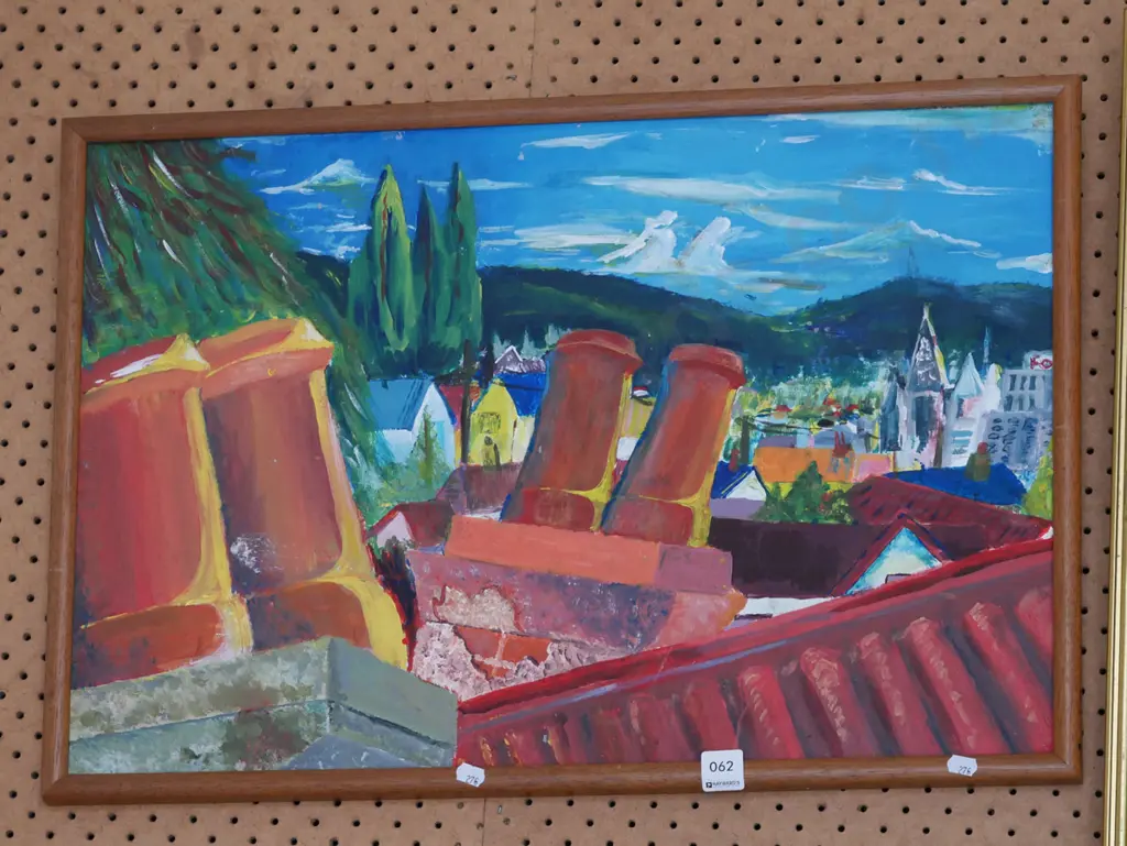 framed oil - city scape Image 1++
