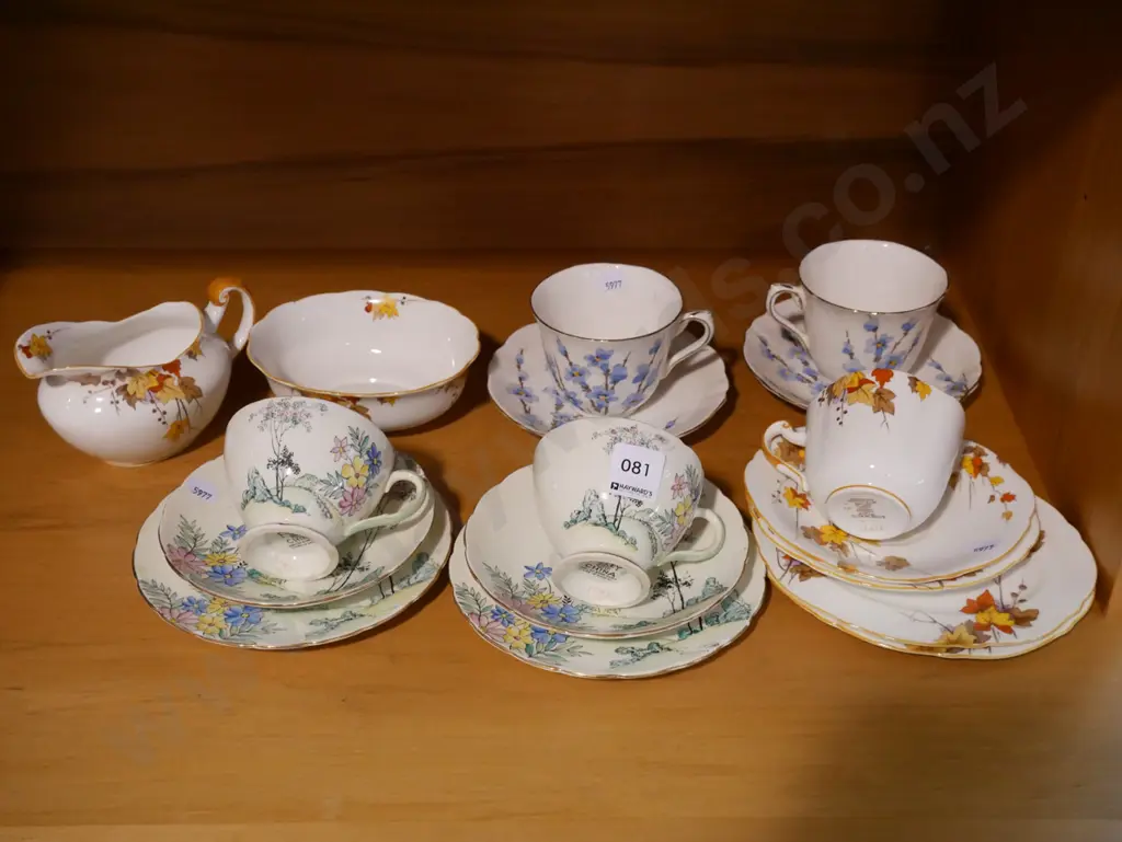 cups, saucers, trios, creamer, sugar  Image 1++