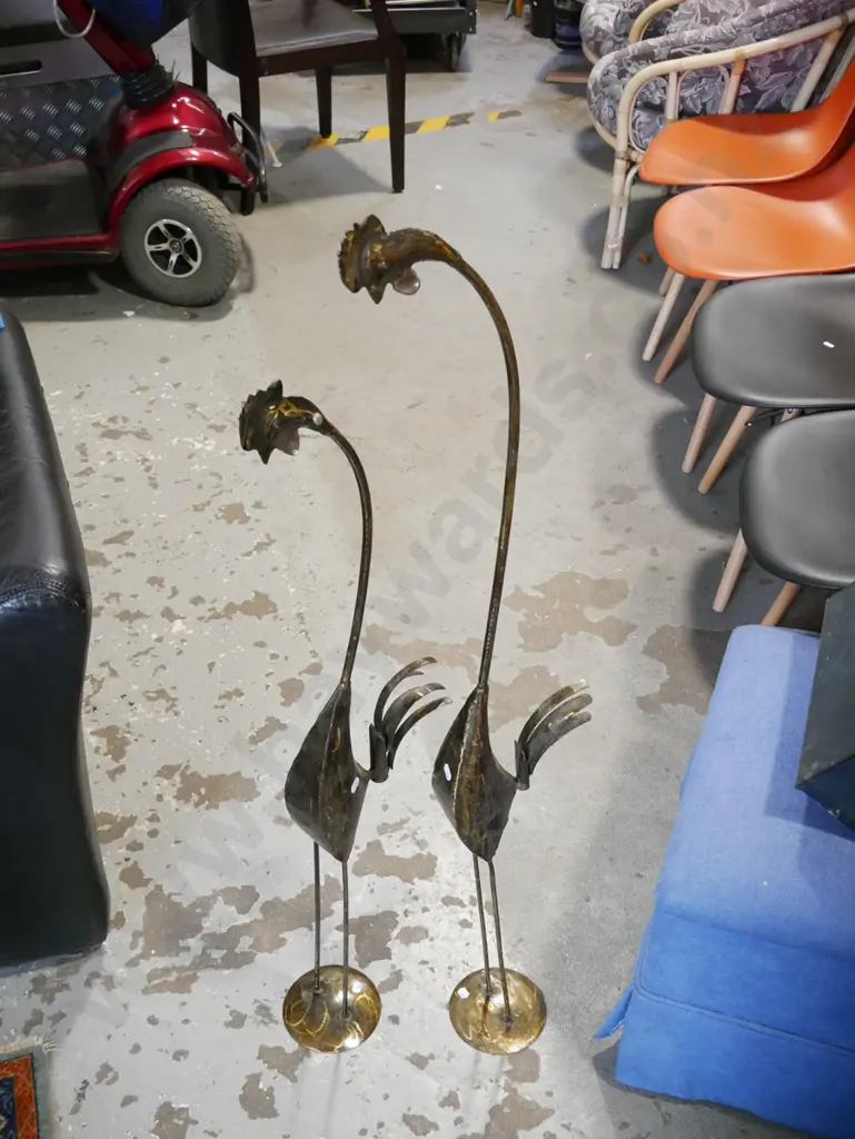 2x metal bird figurines H-1000 Image 1++