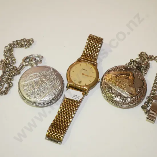 2 fob watches & Tissot watch