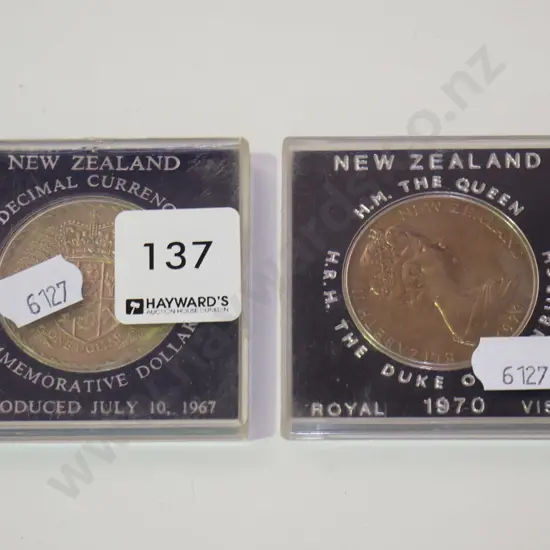 2 x New Zealand commerative coins