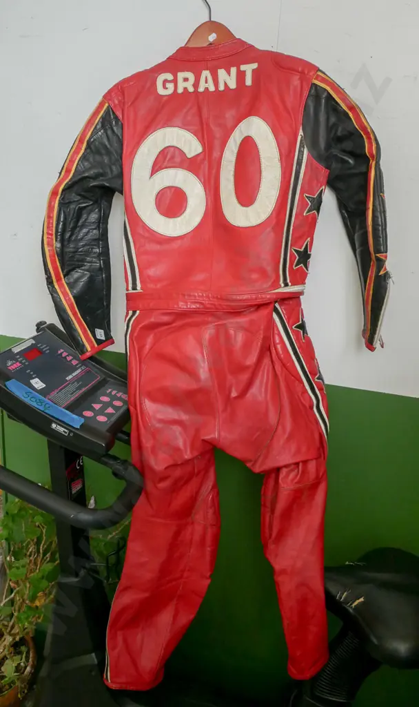 BEL branded red leather motorcycle all in one leathers (size unkown) Image 1++