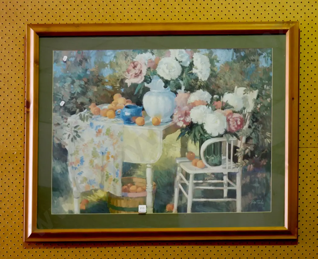 framed print - still life table and flowers Image 1++